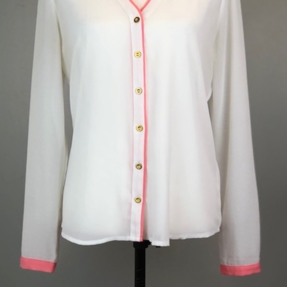 Olive & Oak Long Sleeve Button Down Sz M - Picture 2 of 13